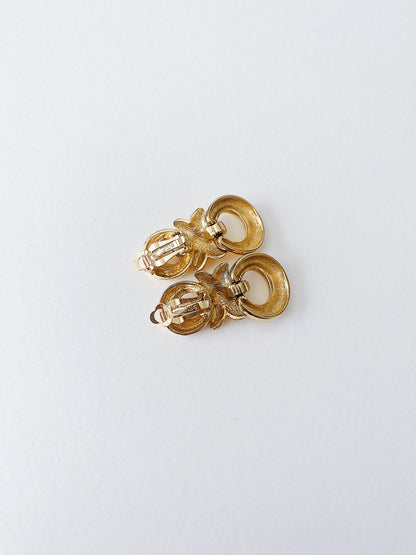 Vintage Givenchy Double Door Knocker Earrings
