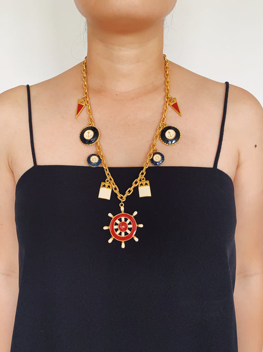 Vintage Nautical Charm Necklace