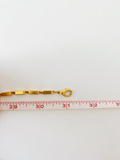 Vintage Anne Klein Rectangle Box Chain Necklace