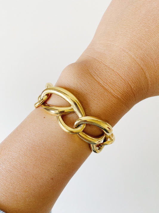 Vintage Givenchy Gold Plated Link Bracelet