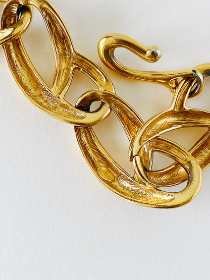 Vintage Givenchy Gold Plated Link Bracelet