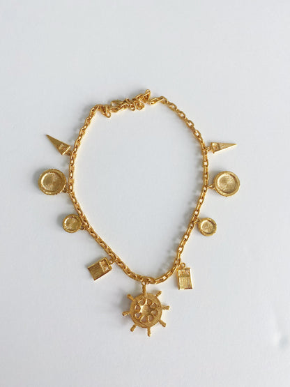 Vintage Nautical Charm Necklace
