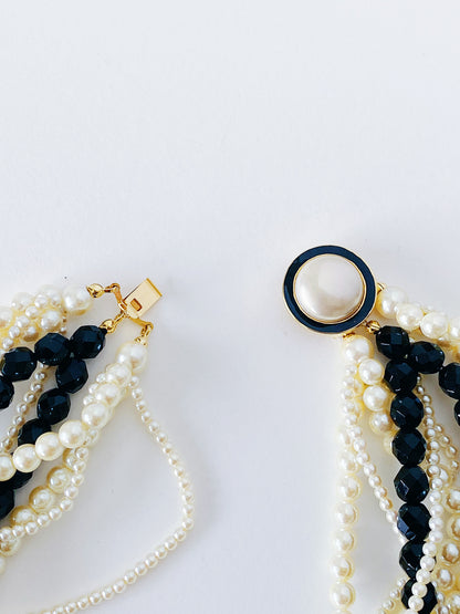 Vintage CAROLEE 10-Strand Faux Pearl Necklace