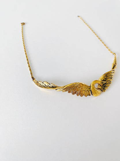 Vintage Art Nouveau Swan Collar Necklace