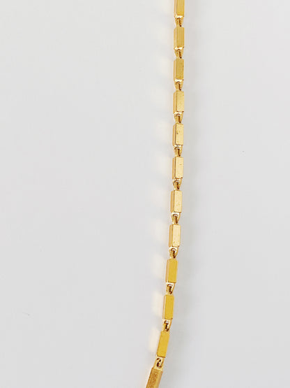 Vintage Anne Klein Rectangle Box Chain Necklace