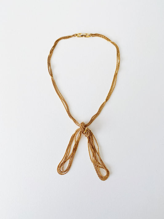 Vintage Napier Mesh Knot Necklace