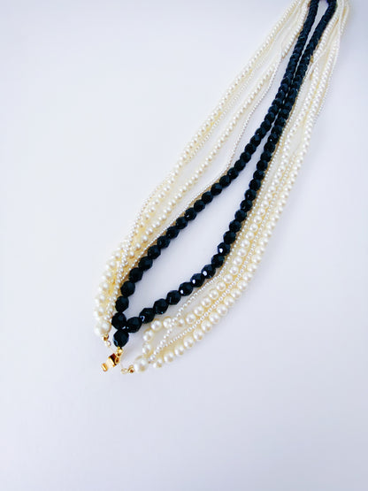 Vintage CAROLEE 10-Strand Faux Pearl Necklace
